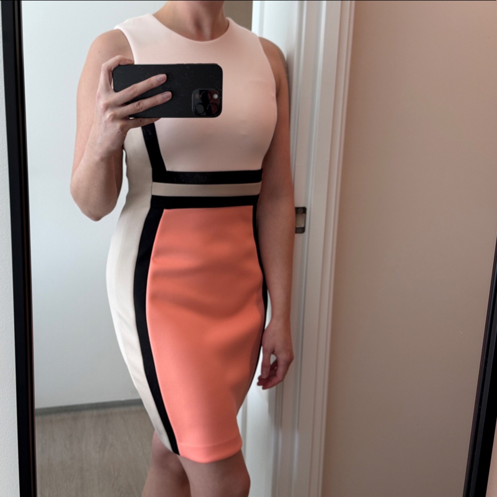 Calvin Klein Colorblock Bodycon Dress